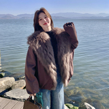 新款大货真毛领狐狸毛90白鸭绒超高品质275-M788-p455-k598，女装羽绒服，柒柒家