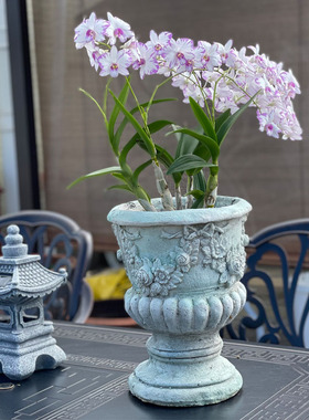 欧式风浮雕多肉绿植装饰摆件花器