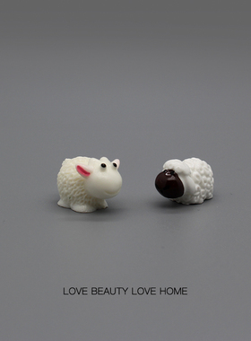 好无聊！摆几个小肥羊情绪解压桌面治愈小动物小摆件工位装饰仿真