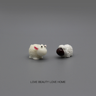 好无聊!摆几个小肥羊情绪解压桌面治愈小动物小摆件工位装饰仿真