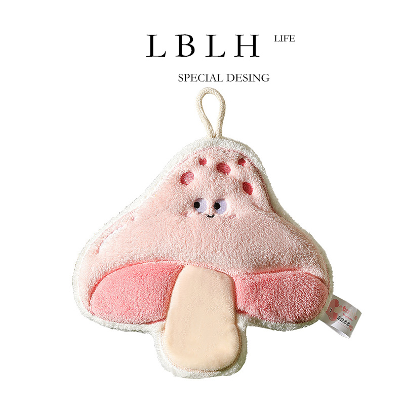 LBLH'S LIFE.田园蔬菜系列珊瑚绒擦手巾三层加厚吸水速干毛巾厨房