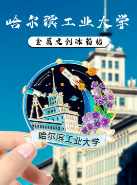 哈尔滨工业大学系列文创冰箱贴纪念品国潮风家居装饰贴旅游纪念