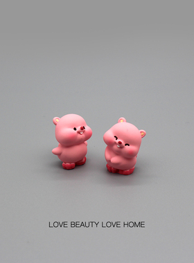 好无聊！摆几只可爱小海狸治愈电脑桌面日式工位办公桌摆件装饰品