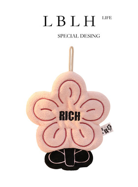 LBLH'S LIFE.珊瑚绒加厚擦手巾厨房挂式两用毛巾吸水速干方不掉毛