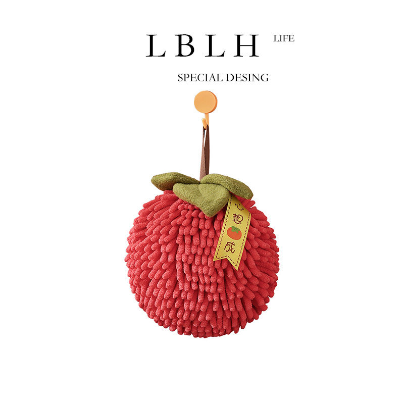 LBLH'S LIFE.创意水果寓意雪尼尔擦手巾挂式吸水速干擦手毛巾手帕
