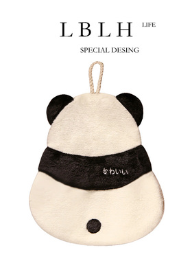 LBLH'S LIFE.可爱擦手巾可挂式吸水小方巾厨房速干儿童小熊猫蜜蜂