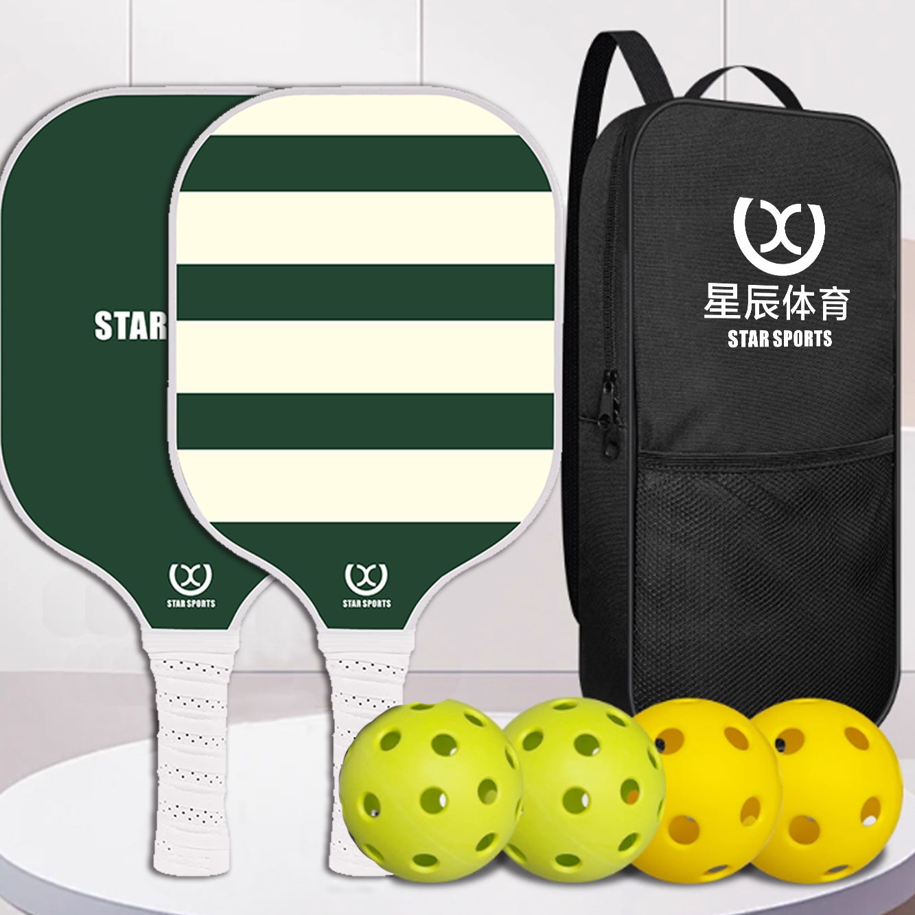 星辰匹克球拍套装玻璃纤维