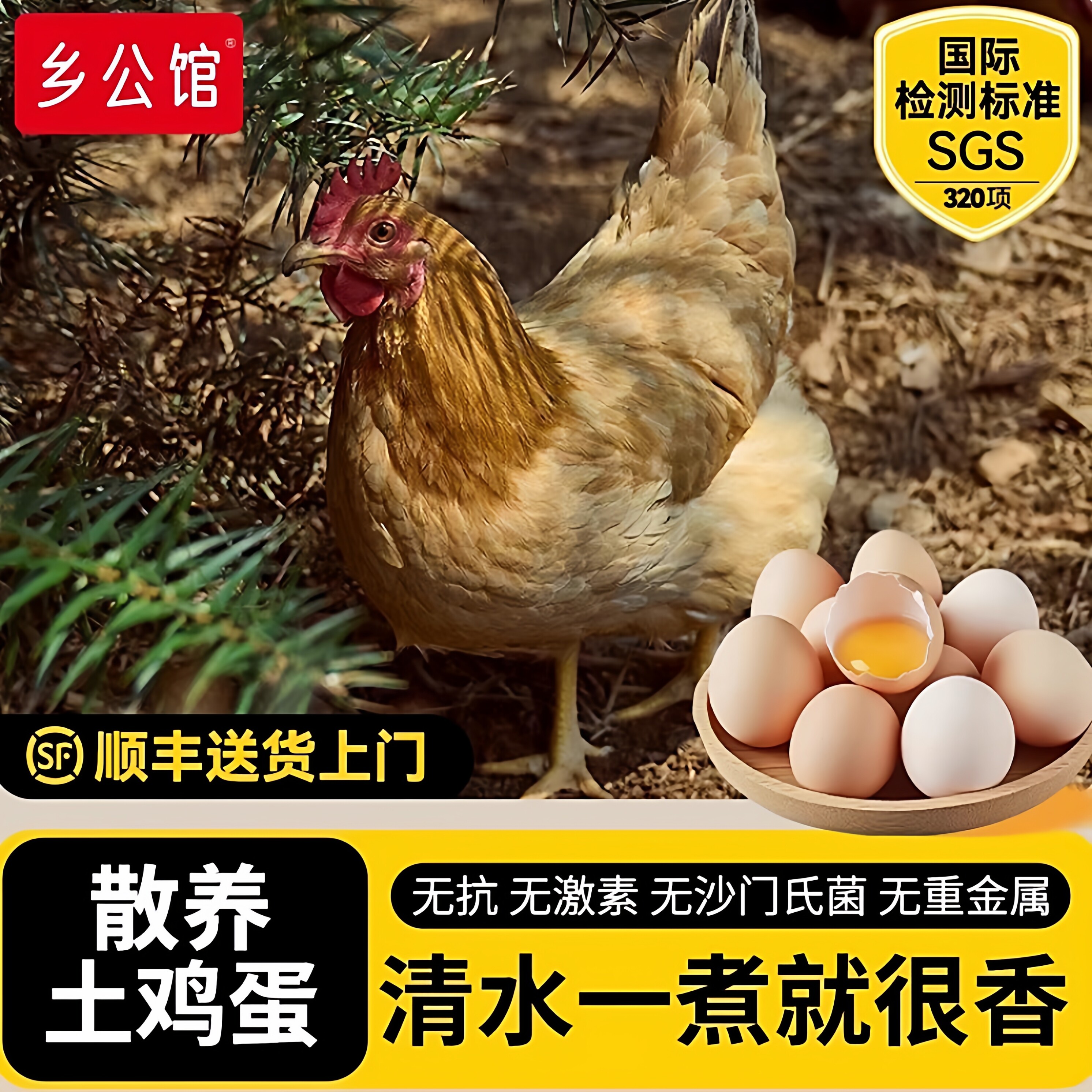 鸡蛋新鲜土鸡蛋正宗大别山农家散养土鸡蛋生鲜柴虫草土鸡蛋礼盒