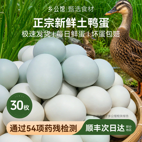 新鲜生鸭蛋30枚整箱顺丰包邮