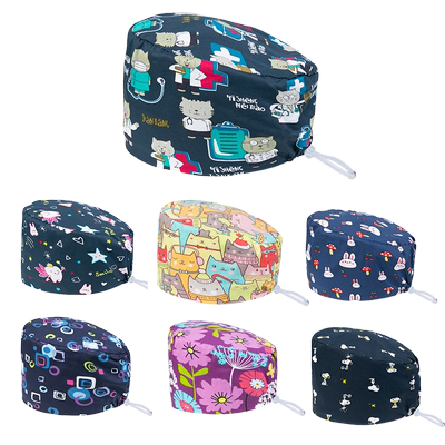 松紧调节扣女护士口腔男医生帽子