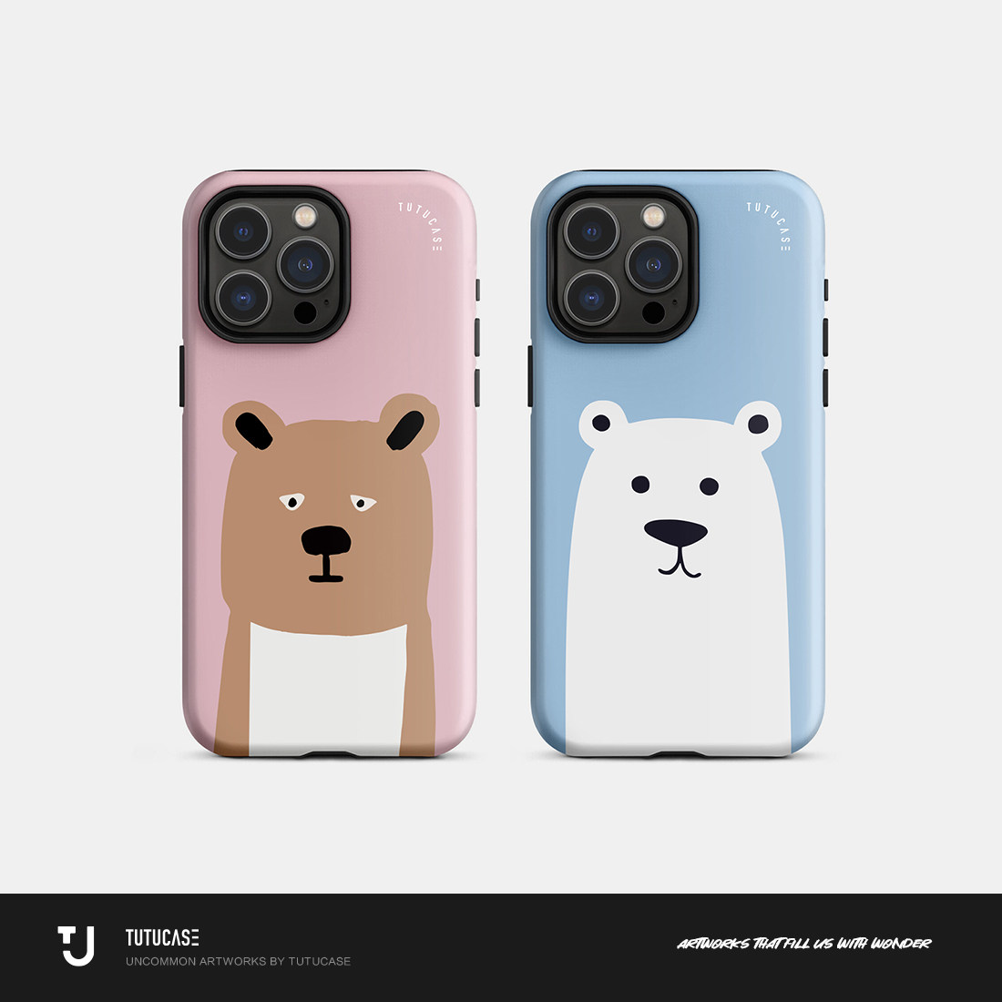 TUTUCASE｜原创设计韩国进口磨砂圆边菲林手机壳 大熊弟