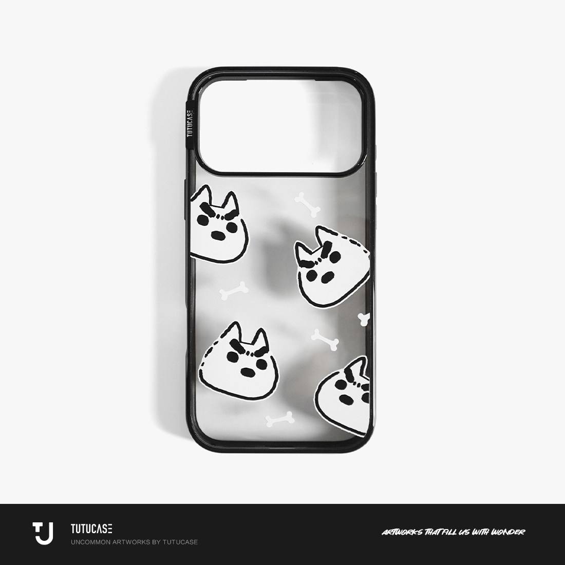 TUTUCASE｜原创黑框轻薄贝贝壳拍摄键保护手机壳 狗子 BB11