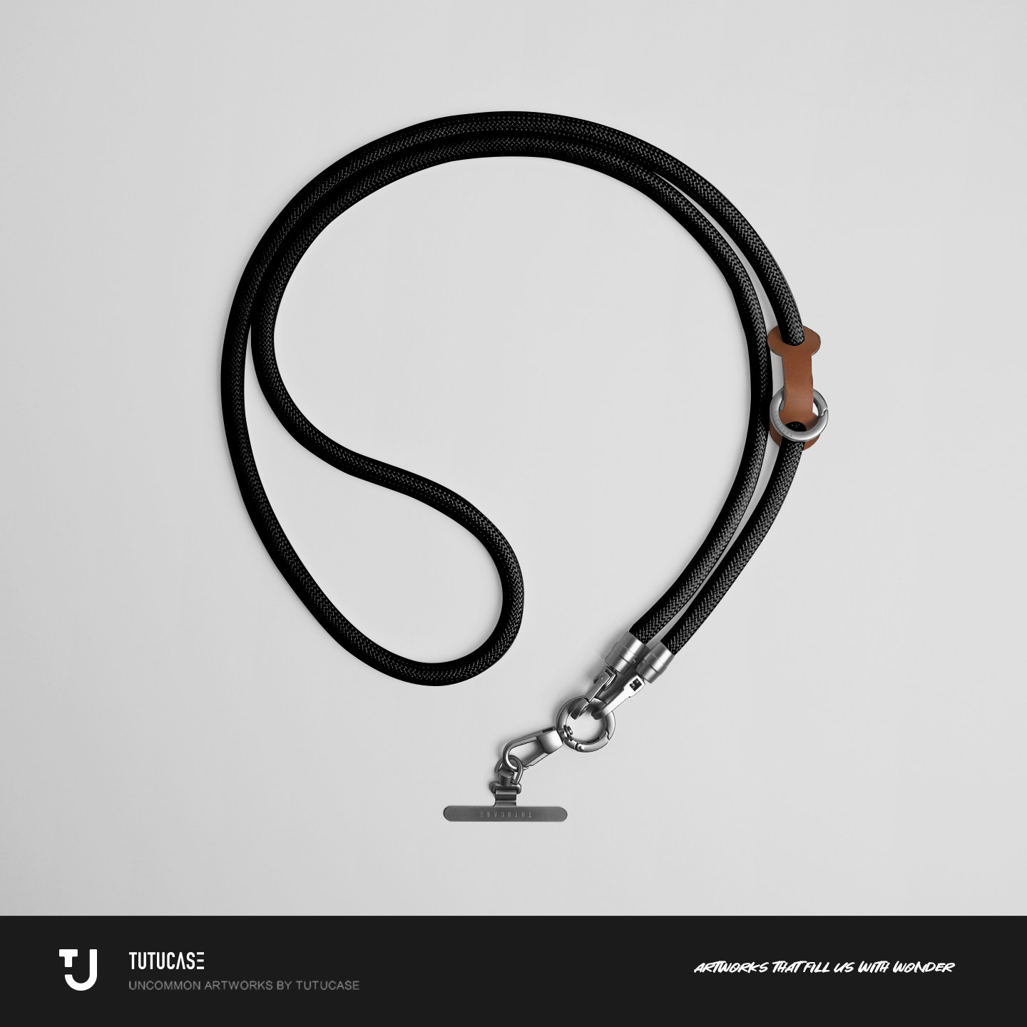 TUTUCASE｜原创纯色斜挎背带长款防盗夹片式手机挂绳