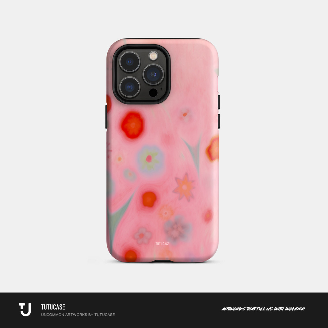 TUTUCASE｜原创韩国菲林磨砂手机壳 艺术色彩 粉色花海 C015