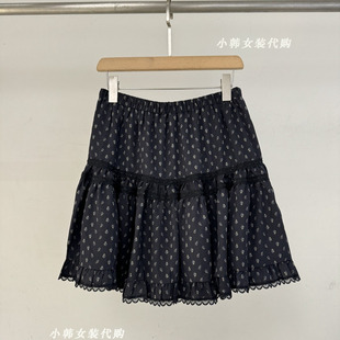 碎花短裙半裙BU0174 欧洲站韩国进口女装 代购 2025夏款 松紧腰减龄款