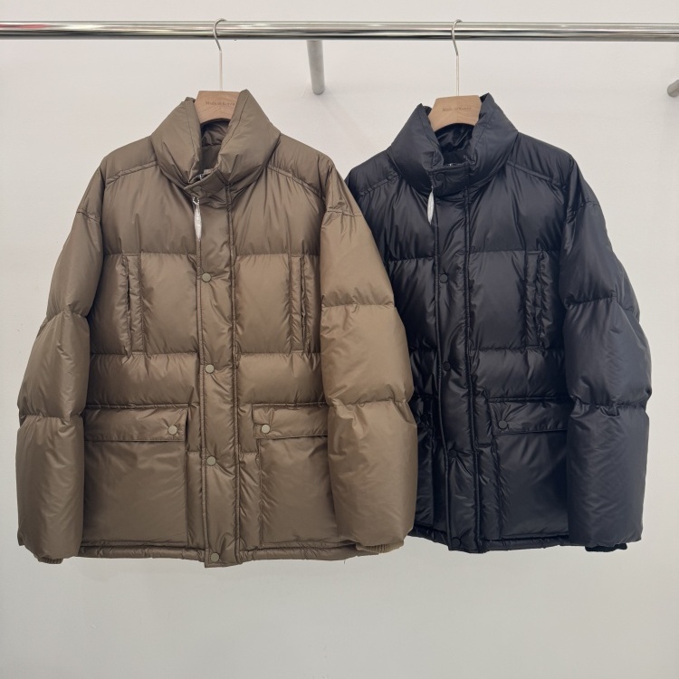 韩国进口THE ABLE女装代购2025冬立领双口袋宽松白鸭绒羽绒服外套