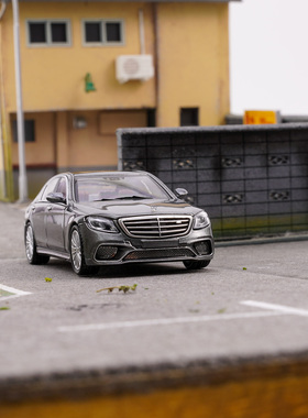 KING MODEL 1:64 奔驰S65 AMG W222 黑武士/钛灰色 合金汽车模型