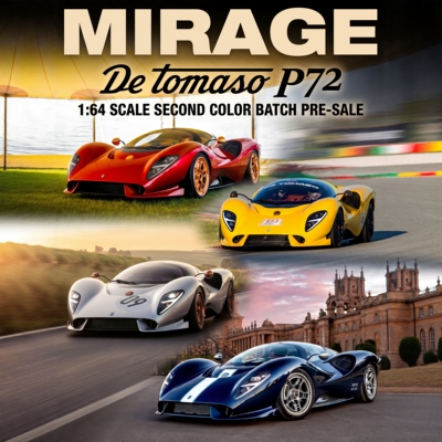 Mirage 1/64 德拓马索 De Tomaso P72 限量收藏合金汽车模型礼物