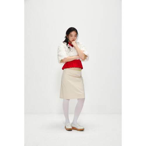 9266studio  环保皮草羊羔卷毛短外套女宽松慵懒风外套