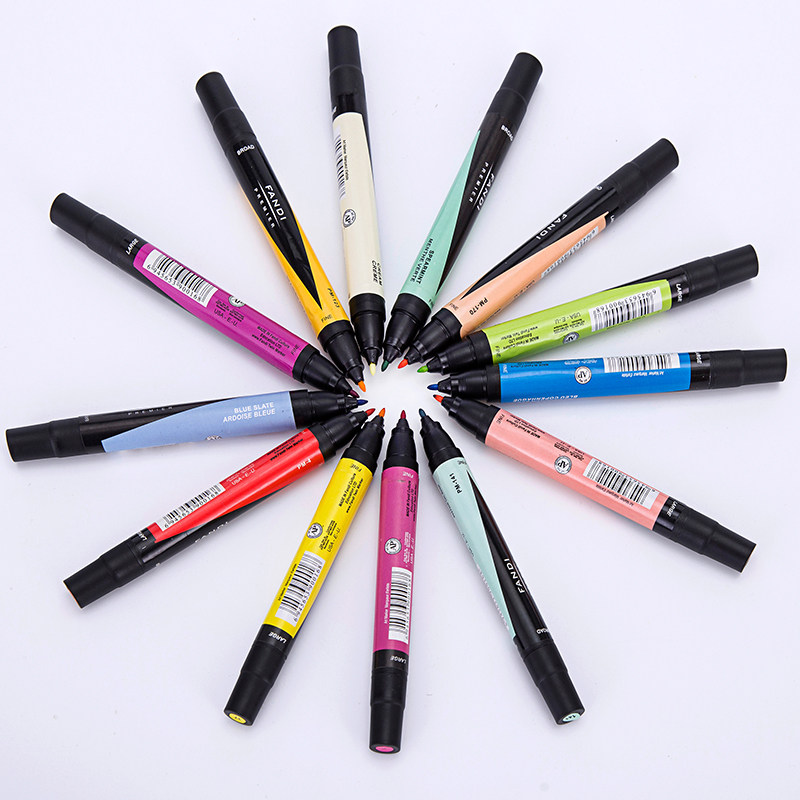 fan di 凡迪马克笔套装学生动漫双头油性笔30色40色60色 正品手绘