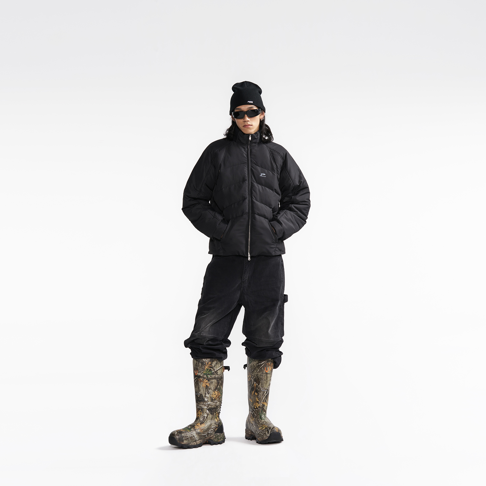 PMW 复古机能风立领棉服夹克男女同款羽绒棉保暖外套