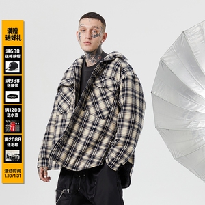 PMW 2022FW 格子棉衣棉服衬衫款式冬外套男新款宽松流行ins潮个性