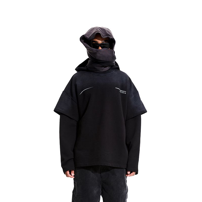 渐变PMW潮流套头圆领卫衣