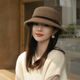 优雅羊毛呢盆帽时尚 2025秋冬新品 法式 温暖羊毛蝴蝶结渔夫帽子女