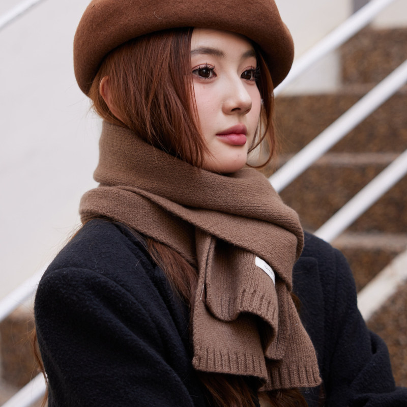 秋冬澳洲纯羊毛100%羊绒围巾2026新款百搭男女生冬季保暖针织围脖