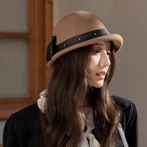 谷兜空间空姐帽出游优雅女蝴蝶结