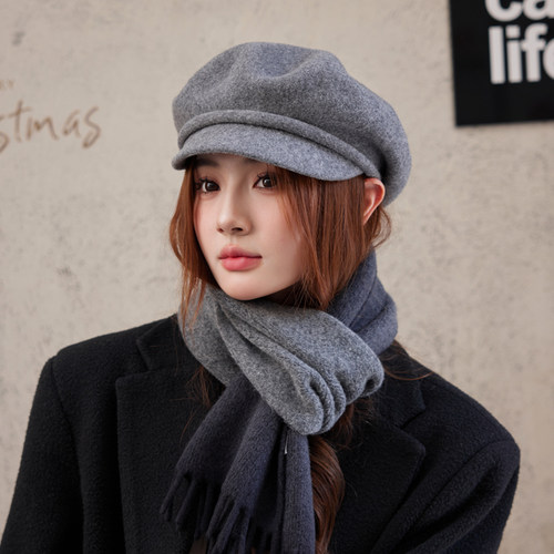 谷兜空间八角帽休闲女秋冬个性