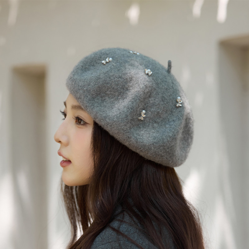 羊驼毛经典版型贝雷帽秋冬纯色保暖羊绒显脸小蓓蕾帽水钻画家帽子,服饰配件/皮带/帽子/围巾,帽子,淘宝优惠券,粉丝福利购,淘宝优惠卷