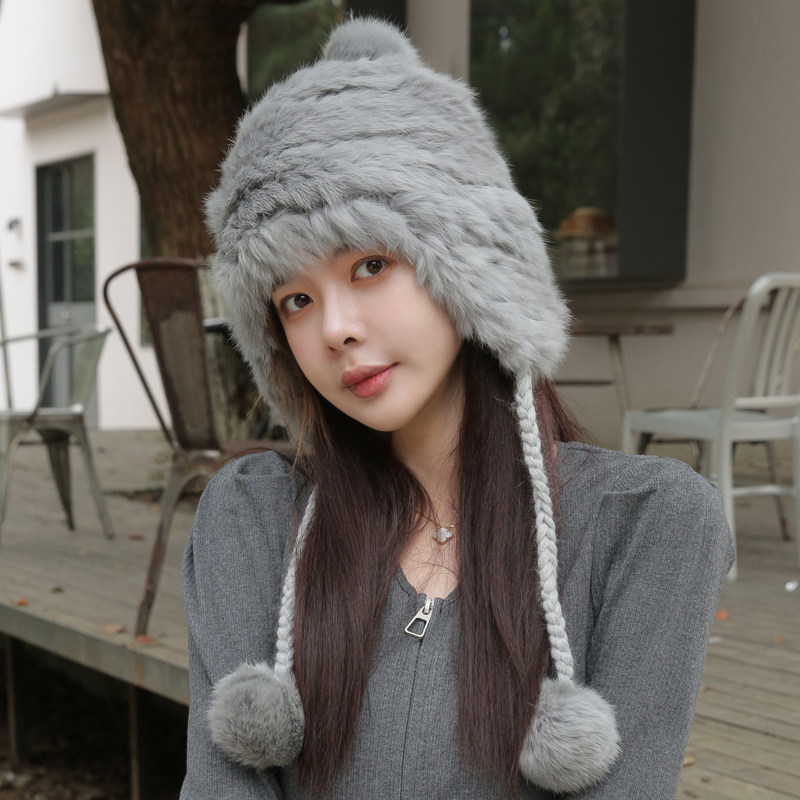 兔毛帽子女冬天加绒时尚毛线帽针织帽保暖百搭护耳帽冬季皮草帽潮,服饰配件/皮带/帽子/围巾,帽子,淘宝优惠券,粉丝福利购,淘宝优惠卷