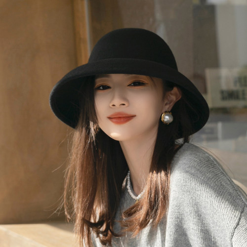 赫本大檐潮流。超级小脸