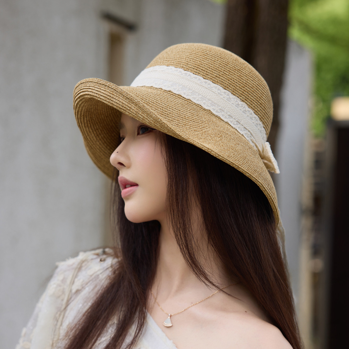 谷兜空间蕾丝蝴蝶结春夏出游女