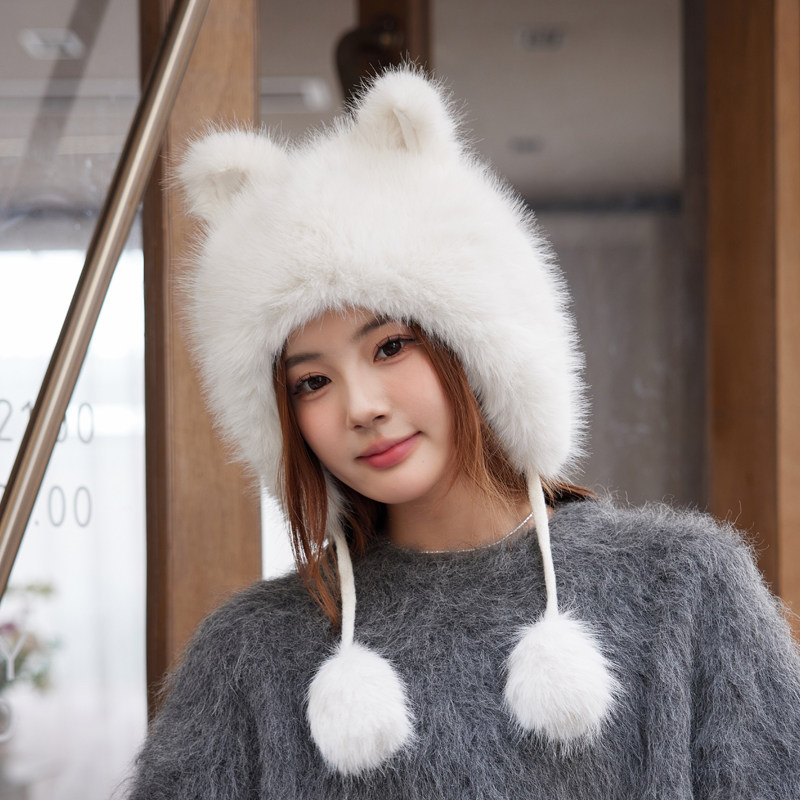 谷兜空间护耳帽甜美可爱女秋冬季