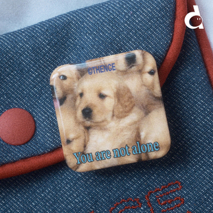 duye度也 韩国THENCE金属吧唧徽章猫猫狗狗爱心包挂ins风美式复古