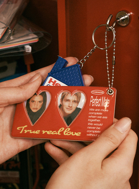 duye度也 韩国THENCE钥匙链爱豆证件照相片追星cp收纳钥匙扣ins