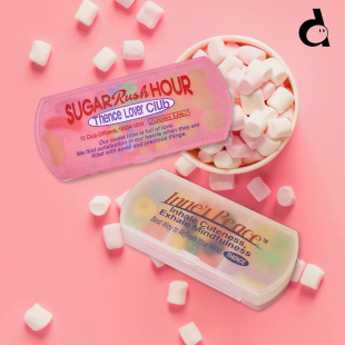 duye度也 复古三格双层便携收纳盒新 韩国THENCE分格抽屉药盒美式