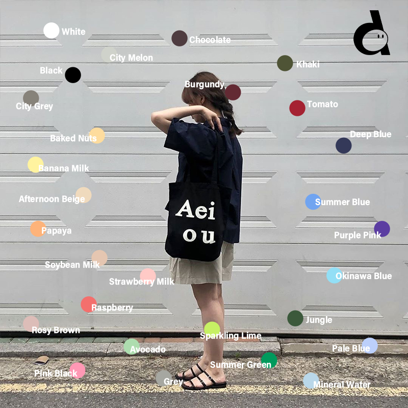 Aeiou帆布包单肩多色现货正品