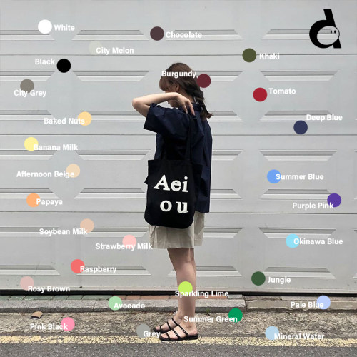 Aeiou帆布包单肩多色现货正品
