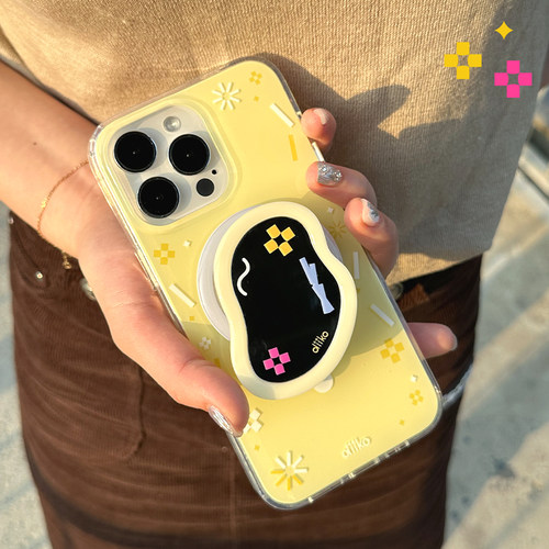 duye度也苹果磁吸手机壳镜面支架