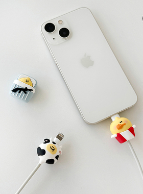 duye度也 韩国second moring硅胶防折断咬线器数据线保护套柠檬