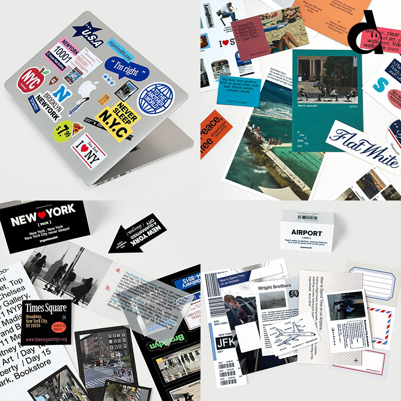 duye度也 韩国oab旅行主题贴纸包可移胶贴纸ins风装饰手账素材,文具电教/文化用品/商务用品,贴纸/立体贴纸,淘宝优惠券,粉丝福利购,淘宝优惠卷