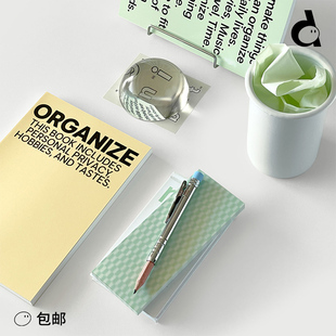 duye度也 韩国oab手帐本万年历6个月彩色软皮杂志风笔记本ins