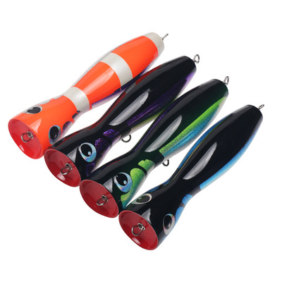 深海GT POPPER 南油波爬饵牛港金枪大波扒木质路亚假饵200mm120g