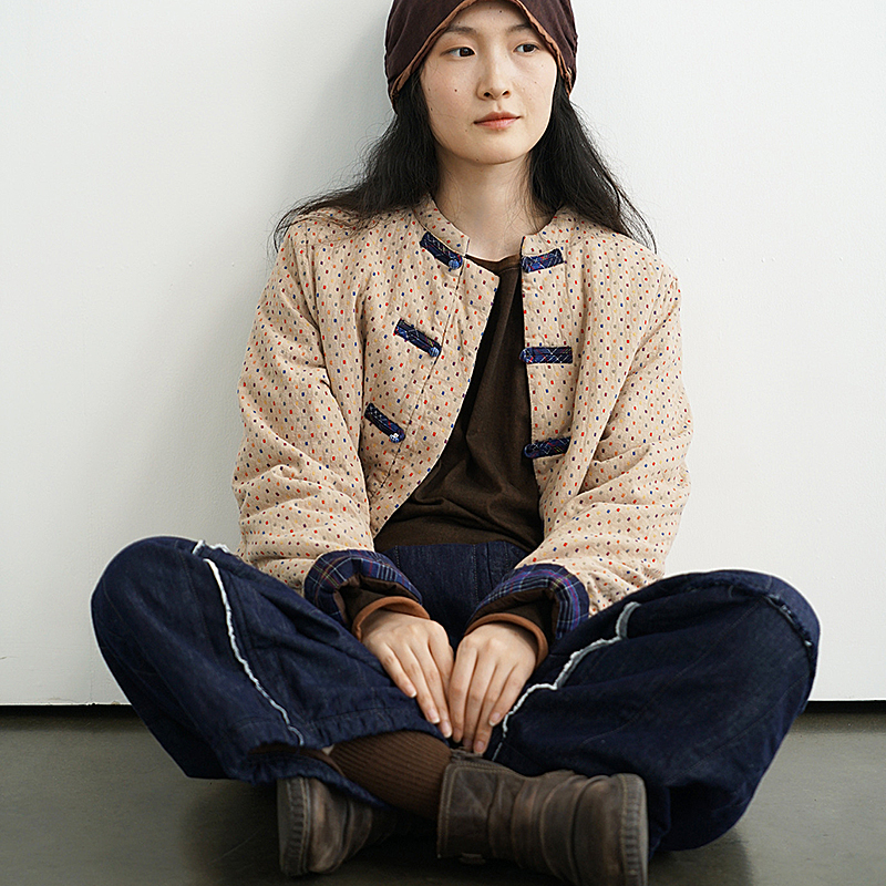 新中式提花宽松保暖棉服