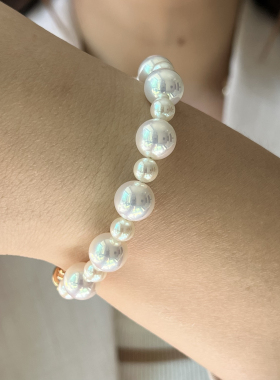 人造海水珍珠手链 极光天女Akoya珍珠手链女手串