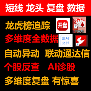 短线股票龙头复盘神器多维度情绪周期板块龙虎榜数据热点分析工具