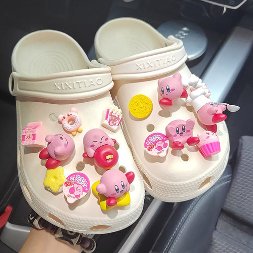 星之卡比洞洞洞鞋扣时尚好看